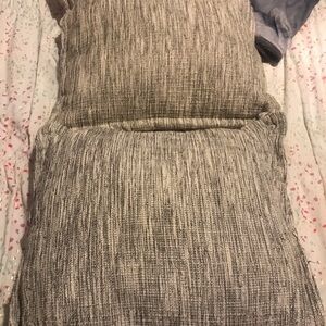 Gray Textured Throw Pillow​​